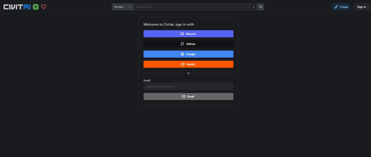CivitAI Sign In